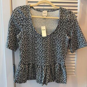 Maeve Leopard Poplin Shirt